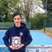 George Grant with the winners shield