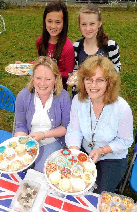 The cake stall ladies at Shrewton's Jubilee celebration. DC1646P2