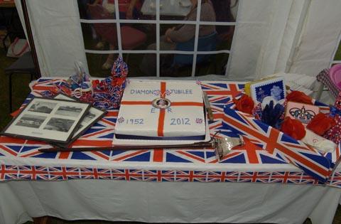 The Jubilee cake which was enjoyed by villagers in Newton Tony.