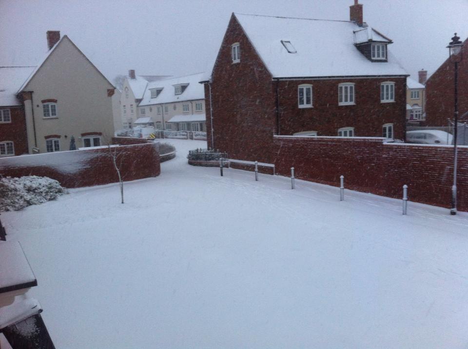 Ben Snook sent us this picture of a snowy estate.