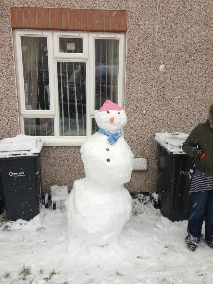 Melanie Keating sent us this picture of her children's snowman.