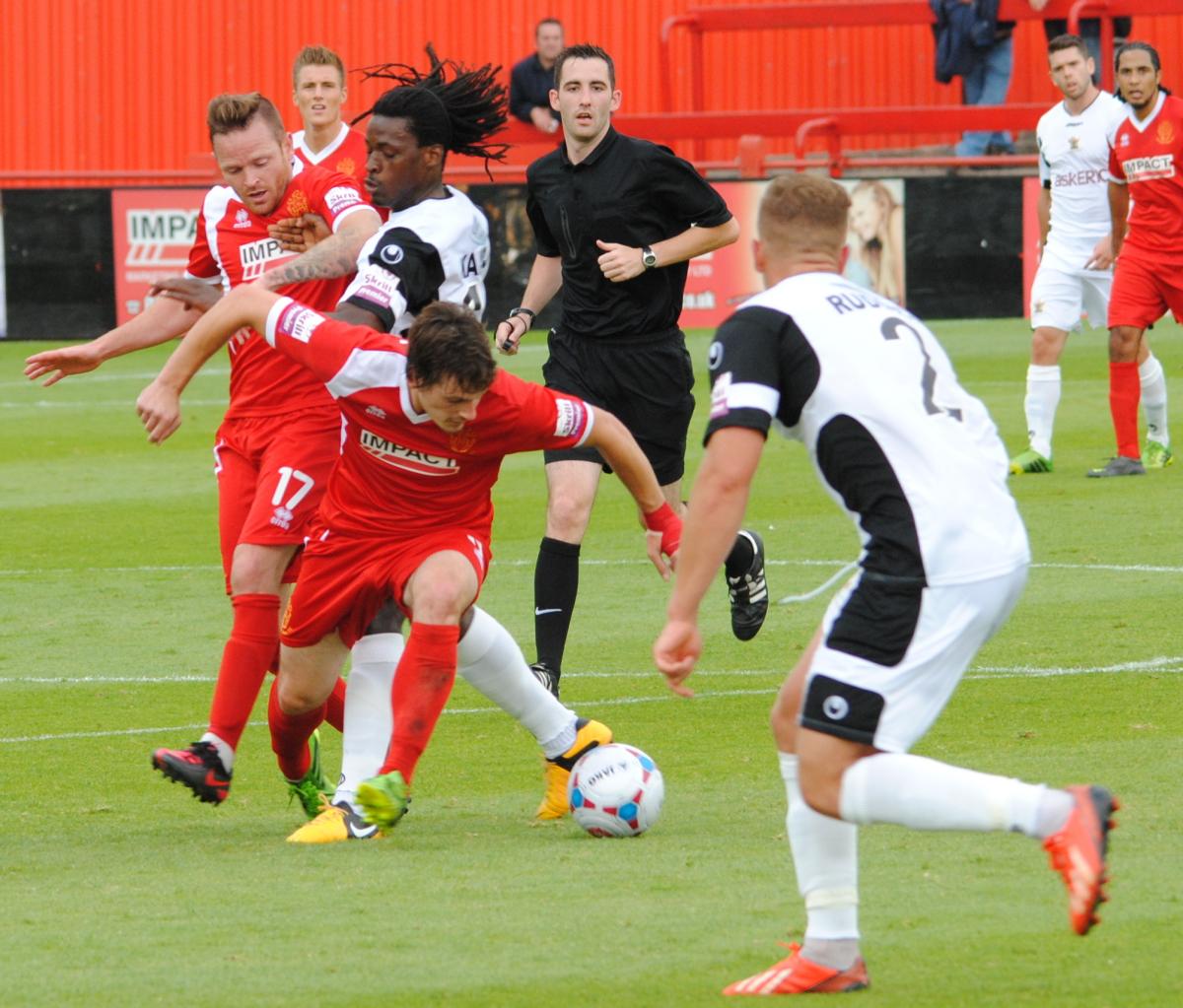 Photo from Dave Pursglove: Salisbury in action at Alfreton Town.