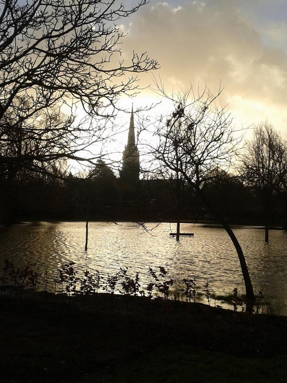 Ali Blackwell sent this picture of flooding in Queen Elizabeth Gardens.