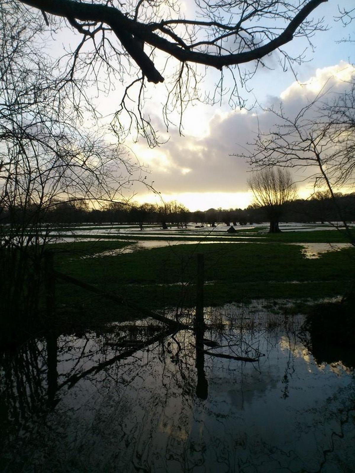 Penny Davies sent this picture of flooded fields.