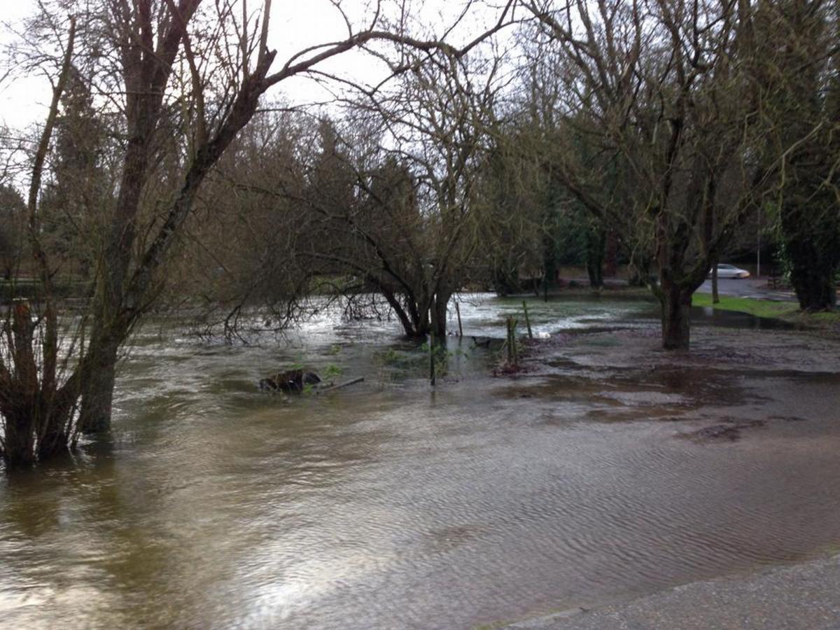 Ian Noller sent us this picture of flooding at Wilton Shopping Village.