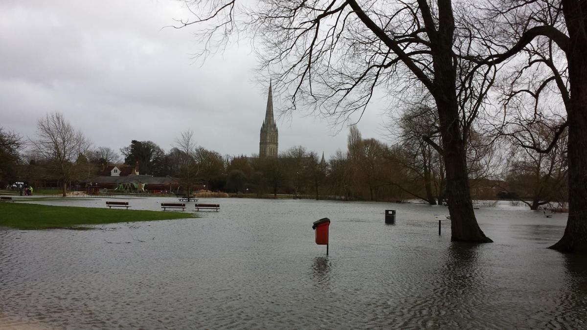 Rosalind Featherstone took this picture of a very wet Queen Elizabeth Gardens.