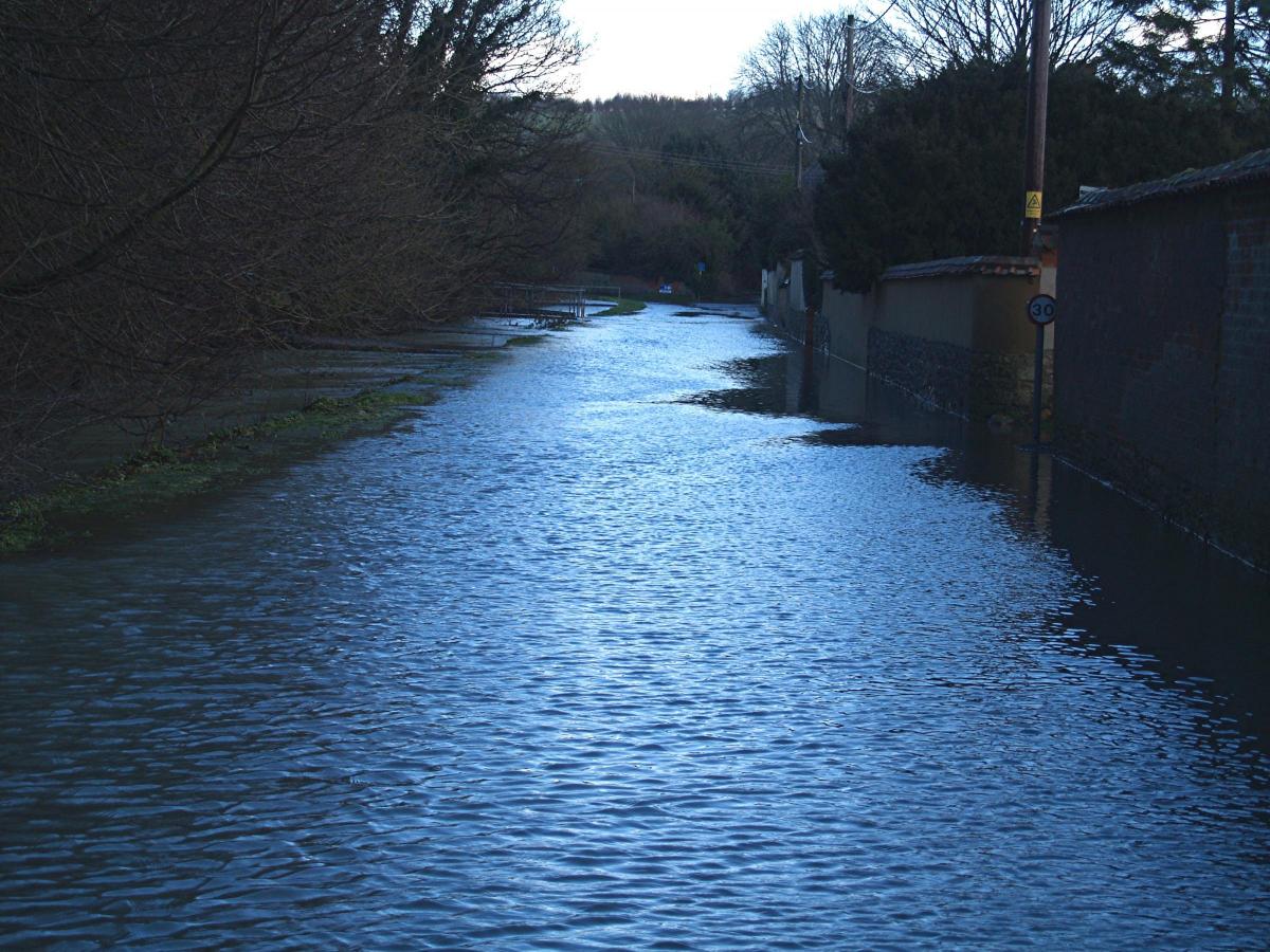 Flooding in Chitterne, taken by David Hargrave. 