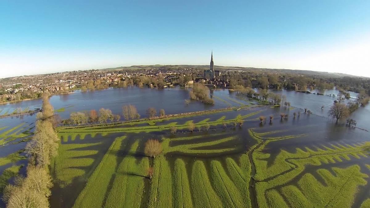John Muirhead took this picture that shows the extent of the flooding with a DJI Phantom quadcopter.