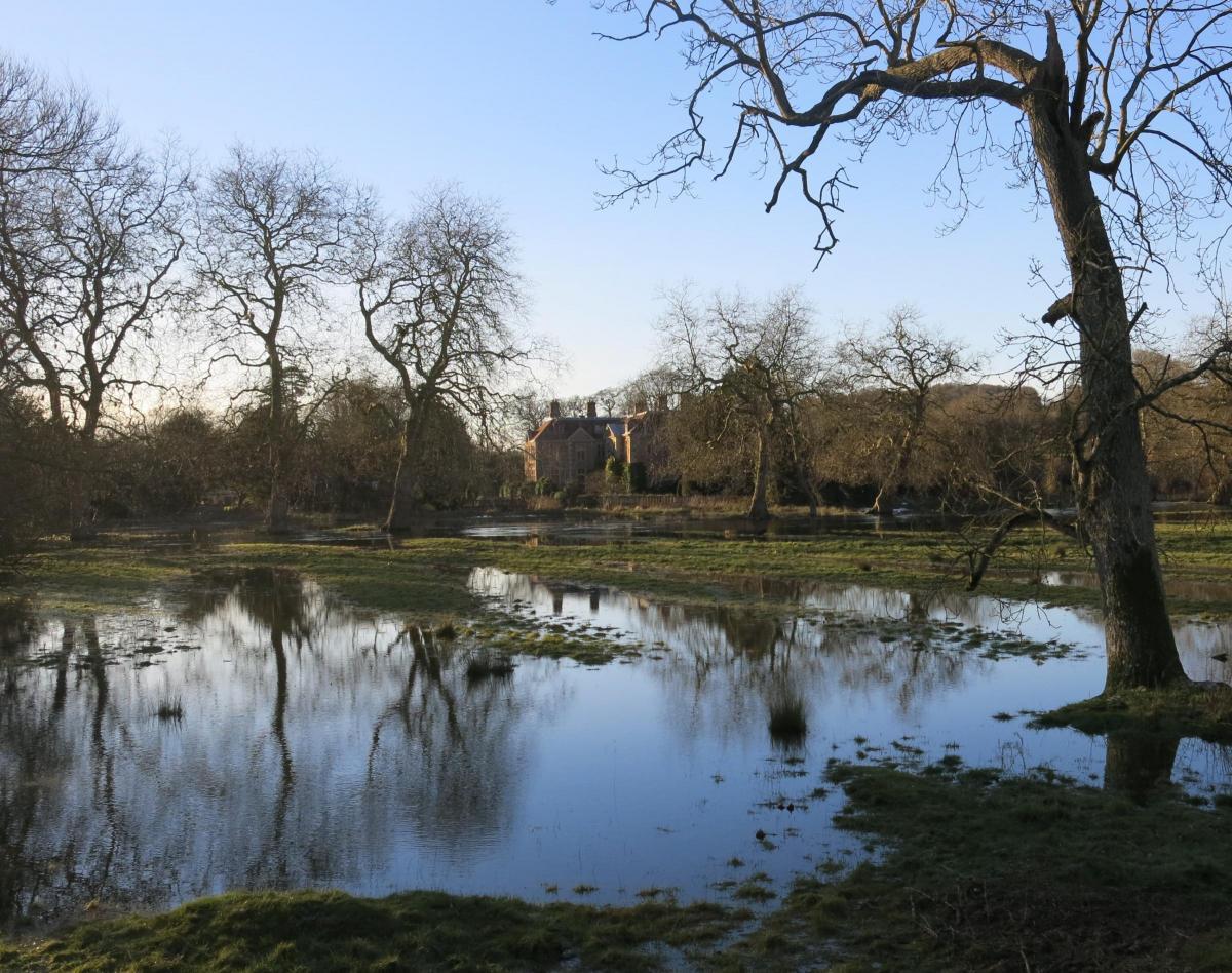 Peter Curbishley sent this picture of Heale House with the flooded River Avon in the foreground.