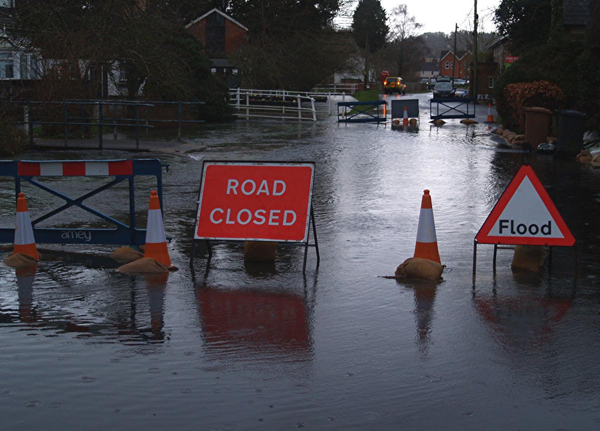 David Hargrave has sent in this picture of the flooded road in Shipton Bellinger.