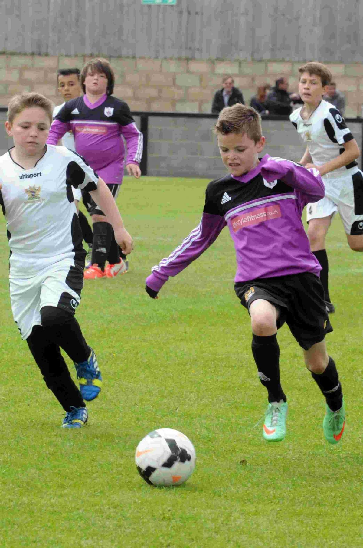 Youngsters take to the pitch at the Salisbury City Stadium Tournament.