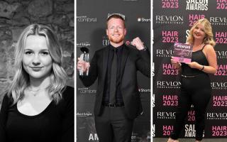 Victoria Tryhorn, George Smith and Isobel Andrews won hairdressing awards.