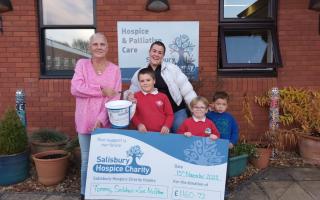 Family 'braves the shave' to raise over £1k for Salisbury Hospice