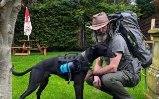 David Foster will be trekking 300km across the country with his dog Jet.