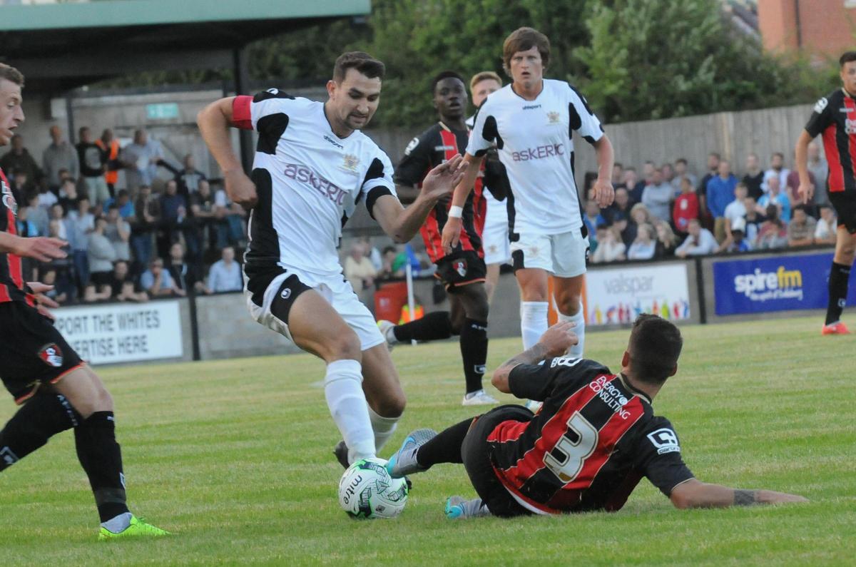 Salisbury FC battle with Cherries during their 2-1 pre-season friendly win