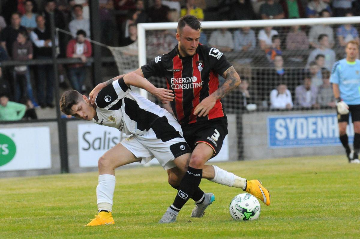 Salisbury FC battle with Cherries during their 2-1 pre-season friendly win